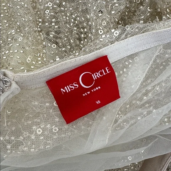 Zahya Lime Halter Backless Beaded Mesh Gown - Picture 7 of 7